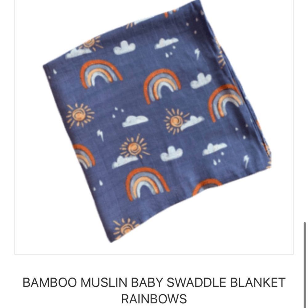 New Rainbow Bamboo Muslin Baby Swaddle Blanket